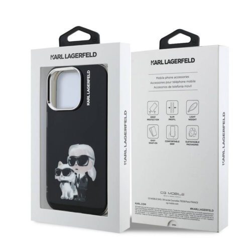 Apple iPhone 15 Pro KARL LAGERFELD KLHMP15LHMKCAQK IML Hátlap - Fekete - Image 2