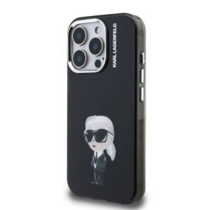Apple iPhone 15 Pro KARL LAGERFELD KLHMP15LHMKIAQK IML Hátlap - Fekete