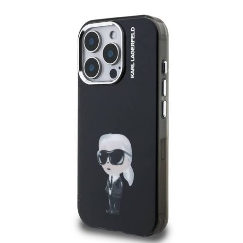 Apple iPhone 15 Pro KARL LAGERFELD KLHMP15LHMKIAQK IML Hátlap - Fekete