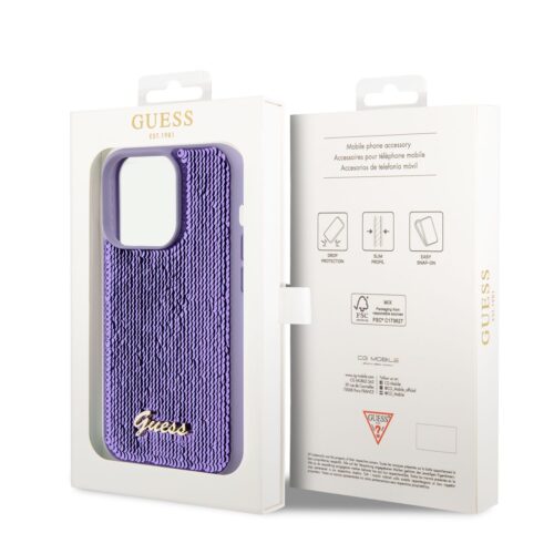 Apple iPhone 15 Pro Max GUESS GUHCP15XPSFDGSU Hátlap - Lila - Image 2