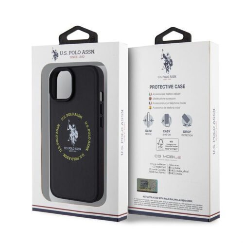 Apple iPhone 15 U.S. Polo USHMP15SPSRTK MagSafe Hátlap - Fekete - Image 2