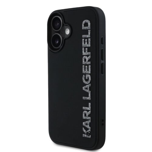 Apple iPhone 16 KARL LAGERFELD KLHCP16SRBKGVCK Hátlap - Fekete