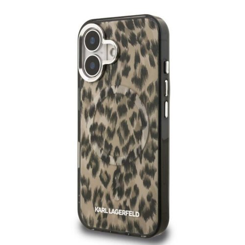 Apple iPhone 16 KARL LAGERFELD KLHMP16SHDLEOICW Magsafe IML Hátlap - Barna