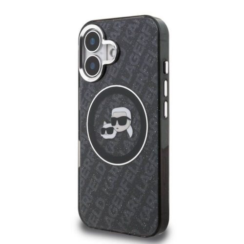 Apple iPhone 16 KARL LAGERFELD KLHMP16SHMKBKCHK Magsafe IML Hátlap - Fekete