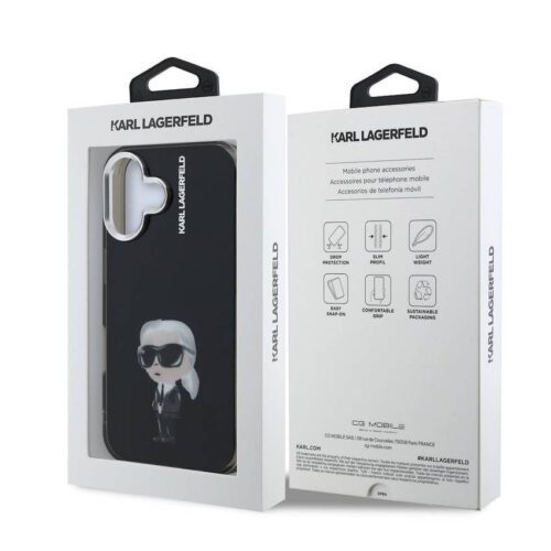 Apple iPhone 16 KARL LAGERFELD KLHMP16SHMKIAQK IML Hátlap - Fekete - Image 2