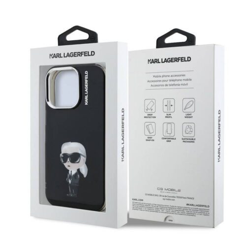 Apple iPhone 16 Pro KARL LAGERFELD KLHMP16LHMKIAQK IML Hátlap - Fekete - Image 2