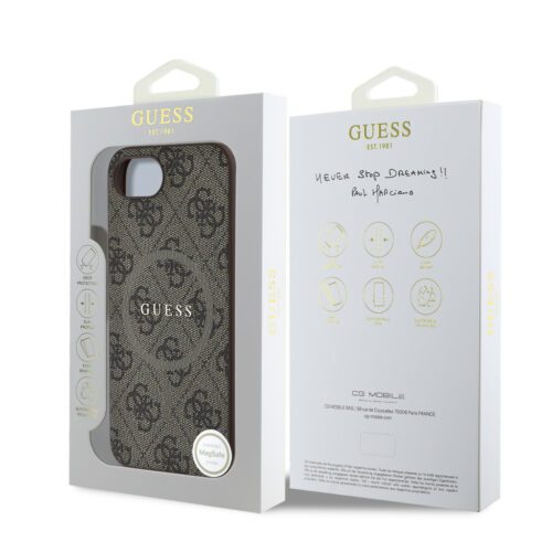 Apple iPhone 16e GUESS GUHMPSE4G4GFRW MagSafe Hátlap - Barna - Image 2