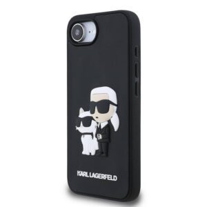 Apple iPhone 16e KARL LAGERFELD KLHCPSE43DRKCNK Hátlap - Fekete