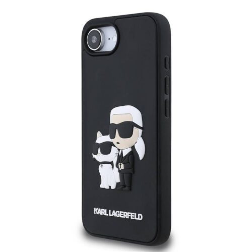Apple iPhone 16e KARL LAGERFELD KLHCPSE43DRKCNK Hátlap - Fekete