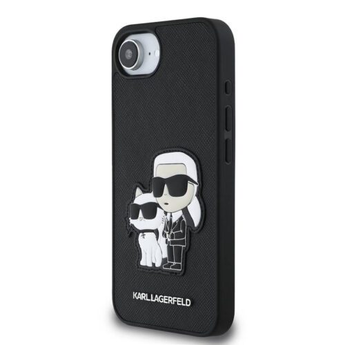 Apple iPhone 16e KARL LAGERFELD KLHCPSE4SANKCPK Hátlap - Fekete
