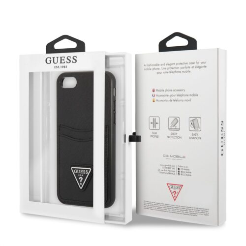 Apple iPhone 7/8/SE 2020/SE 2022 GUESS GUHCI8PSATPK Hátlap - Fekete - Image 2