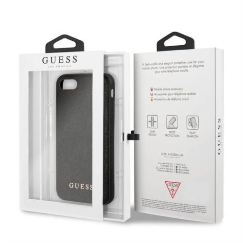 Apple iPhone 7/8/SE2 GUESS GUHCI8SLSABK Hátlap - Fekete - Image 2