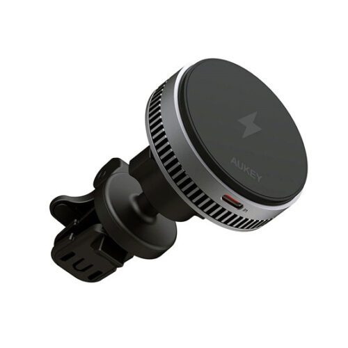 Aukey MagFusion Dash Pro Qi2 aktív hűtésű szellőzőrácsra rögzíthető