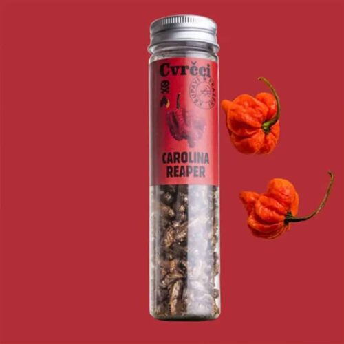Carolina reaper ízesítésű sült tücskök – extrém csípős élmény