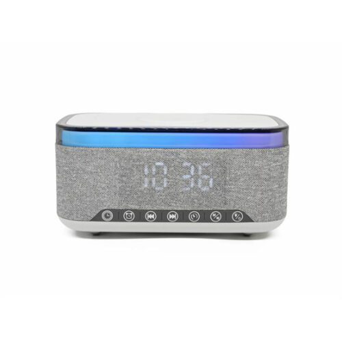 Denver CRQ-225 Rádiós ébresztőóra Bluetooth funkcióval és vezeték nélküli töltéssel - Szürke