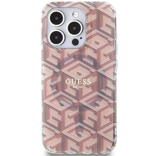 Eredeti tok GUESS GUHMP15LHGCUSTGP iPhone 15 Pro Max (Magsafe / IML GCUBE / rózsaszín) - Image 2