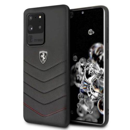 Ferrari keménytok FEHQUHCS69BK Samsung Galaxy S20 Ultra G988 fekete Heritage tok