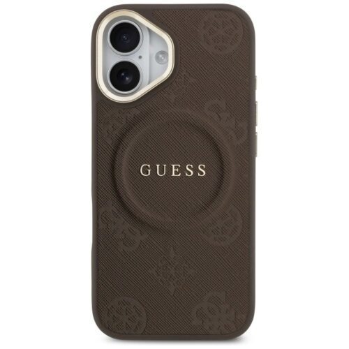 GUESS tok IPHONE 17 kompatibilis MagSafe GUHMP17SPSAMSECW (PU W / Peony Hot Stamp) barna - Image 2
