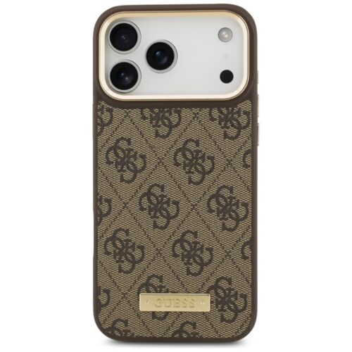 Guess 4G Logo Plate MagSafe tok iPhone 17 Pro Max-hoz barna barna - Image 2
