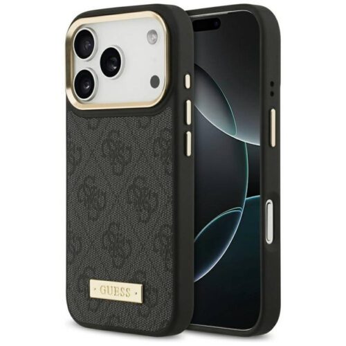 Guess 4G Logólemez MagSafe tok iPhone 17 Pro fekete színűhöz