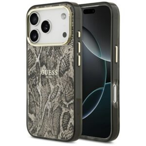 Guess Python Pattern MagSafe tok iPhone 17 Pro barna színű tokhoz
