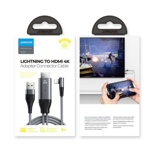 Joyroom SY-35L1 2in1 3M 4K HDMI Kábel - Grafit - Image 2