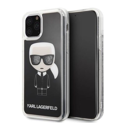 Karl Lagerfeld KLHCN58ICGBK iPhone 11 Pro fekete ikonikus Glitter tok