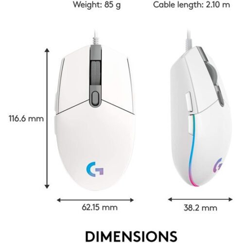 Logitech G203 LIGHTSYNC - Fehér - Image 2