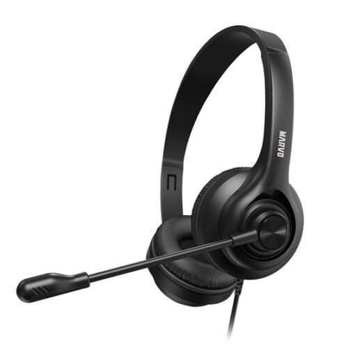 MARVO HP1001 vezetékes fejhallgató - fekete