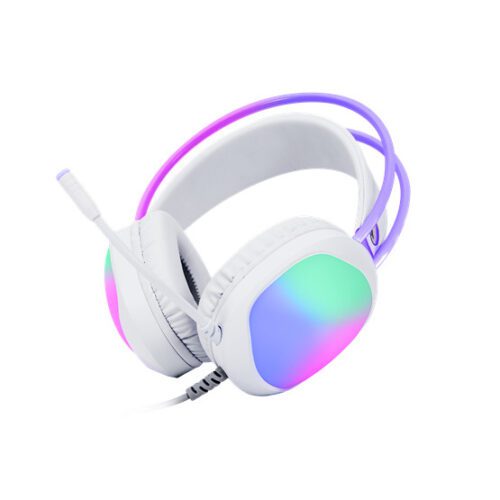 MARVO Lumi 40 vezetékes fejhallgató - fehér - RGB világítás - Image 2