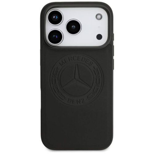 Mercedes bőr vintage logós MagSafe tok iPhone 17 Pro fekete - Image 2