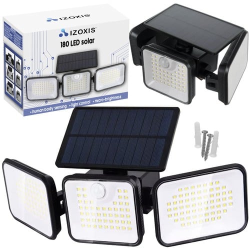 Napenergia által működő kertifény 180 LED-del – mozgás- és szürkületérzékelővel (WNDR24889)