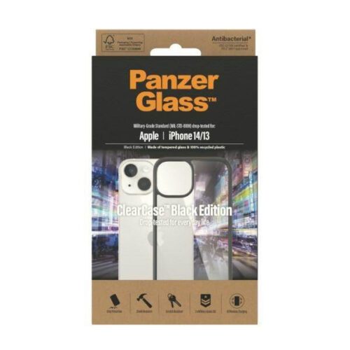 PanzerGlass ClearCase iPhone 14 6.1" antibakteriális fekete tok - Image 2