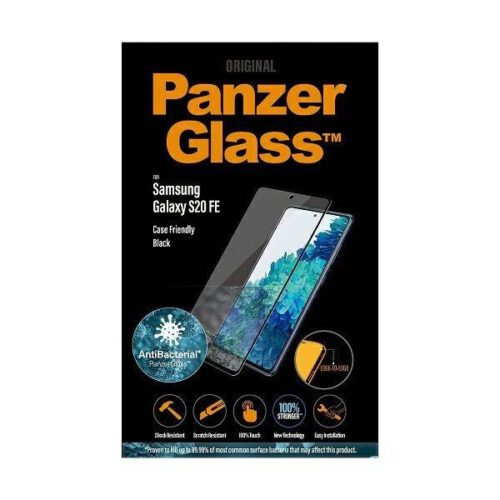 PanzerGlass E2E Microfracture Samsung Galaxy S20 FE G781 tokbarát ujjlenyomat-mentes antibakteriális fekete kijelzővédő fólia - Image 2