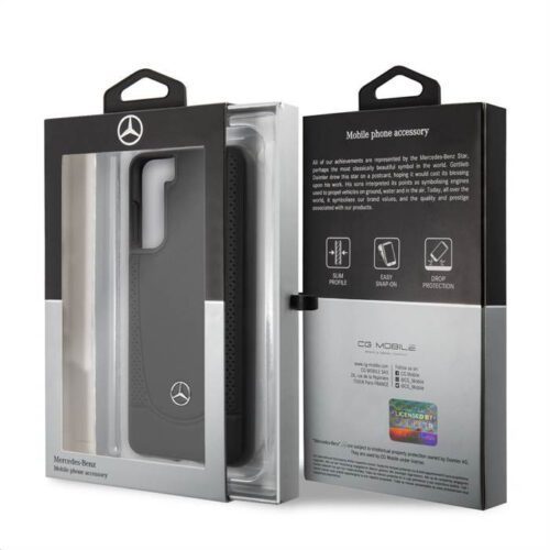 Samsung S21 Plus Mercedes MEHCS21MARMBK Bőr Hátlap - Fekete - Image 2