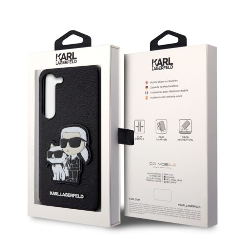 Samsung S23 Plus KARL LAGERFELD KLHCS23MSANKCPK Hátlap - Fekete - Image 2
