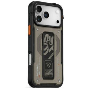 Skinarma Aegis tok iPhone 17 Pro Max készülékhez Mágneses töltés + markolat állvány szürke