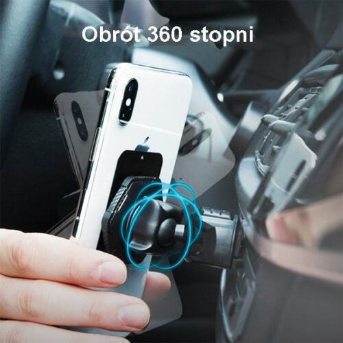 Spigen QS24 szellőzőrácsra szerelhető mágneses univerzális fekete autós telefontartó - Image 2