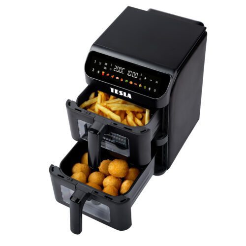 TESLA AirCook Q670 XXL DualZone multifunkciós digitális forró levegős sütő - Image 2