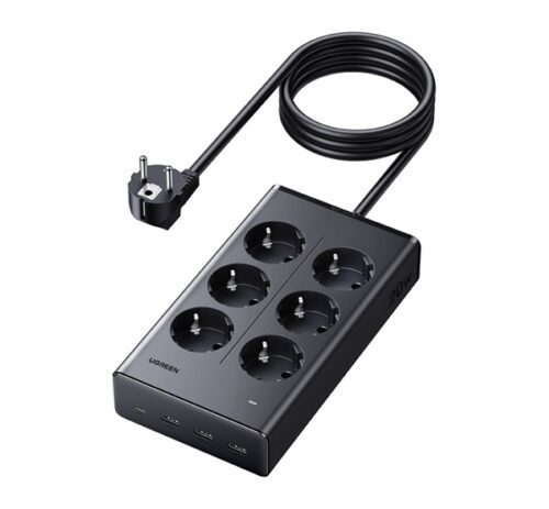 UGREEN S622 hálózati elosztó 6 AC+3 USB+Type-C aljzat (20W