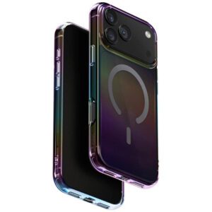 UNIQ Iridescia tok iPhone 17 Pro Max Magclick Charging éjféli kvarc