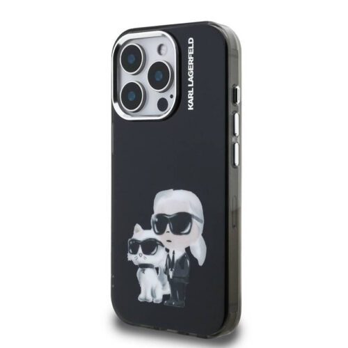 copy of Apple iPhone 15 Pro Max KARL LAGERFELD KLHMP15XHMKCAQK IML Hátlap - Fekete