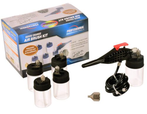 Airbrush készlet modellezéshez 0.5 mm-es fúvókával 5 tartállyal