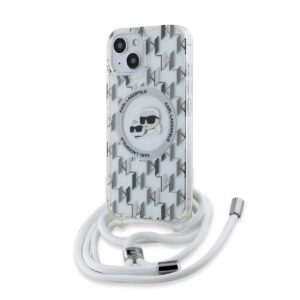 Apple iPhone 15 KARL LAGERFELD KLHMP15SHCKCKLCT Magsafe IML Hátlap - Átlátszó