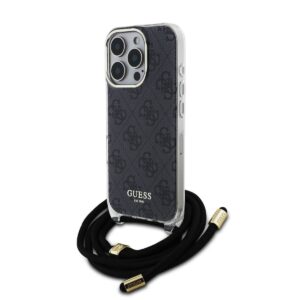 Apple iPhone 16 Pro Max GUESS GUHCP16XSHC4SEK IML Hátlap - Fekete