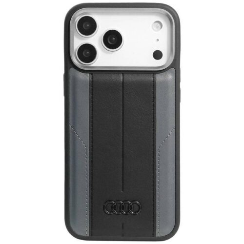 Audi A6 Szintetikus bőr MagSafe tok iPhone 17 Pro Max készülékhez fekete