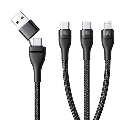 BASEUS FLASH SERIES III adatkábel 3in1 (Type-C/USB - 2 Type-C/lightning