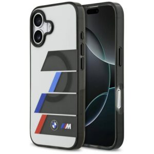 BMW M IML fém gombok trikolor vonalak MagSafe tok iPhone 17 antracit
