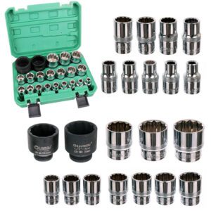 Dugókulcs fejek készlete műanyag kofferben 1/2"-os meghajtókhoz CrV 8-36 mm TC Technic