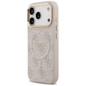 GUESS tok IPHONE 17 Pro kompatibilis MagSafe GUHMP17LP4MSEGCP (PU 4G W/ Classic) rózsaszínű